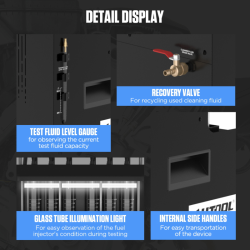 AUTOOL CT500 - Priemyselný čistič a tester vstrekovačov GDI/EFI/FSI
