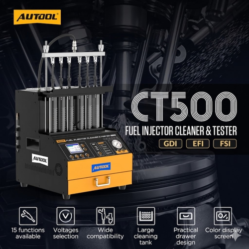 AUTOOL CT500 - Priemyselný čistič a tester vstrekovačov GDI/EFI/FSI