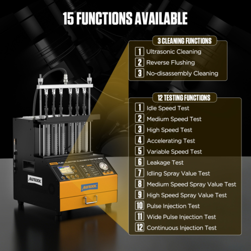AUTOOL CT500 - Priemyselný čistič a tester vstrekovačov GDI/EFI/FSI