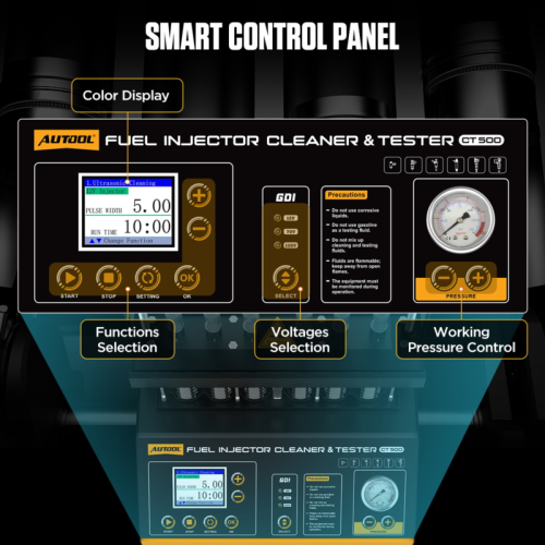 AUTOOL CT500 - Priemyselný čistič a tester vstrekovačov GDI/EFI/FSI