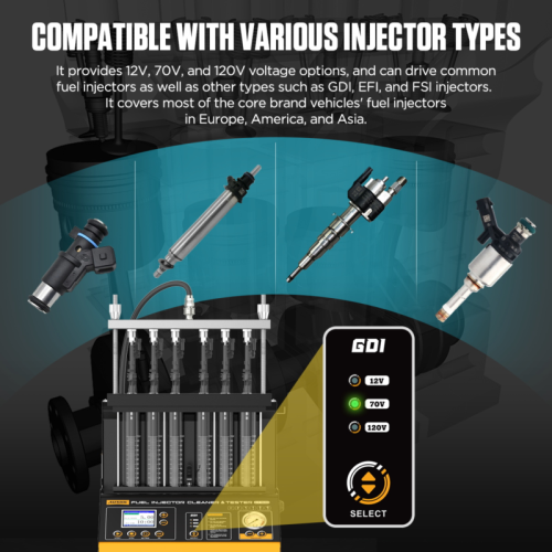 AUTOOL CT500 - Priemyselný čistič a tester vstrekovačov GDI/EFI/FSI