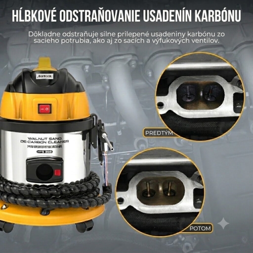 AUTOOL HTS558 Pieskovací prístroj na čistenie ventilov s orechovým práškom