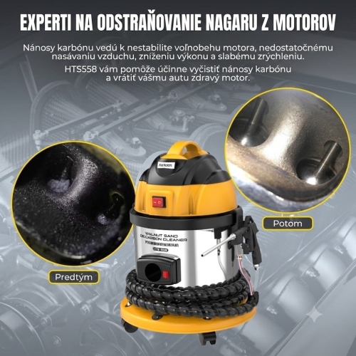 AUTOOL HTS558 Pieskovací prístroj na čistenie ventilov s orechovým práškom