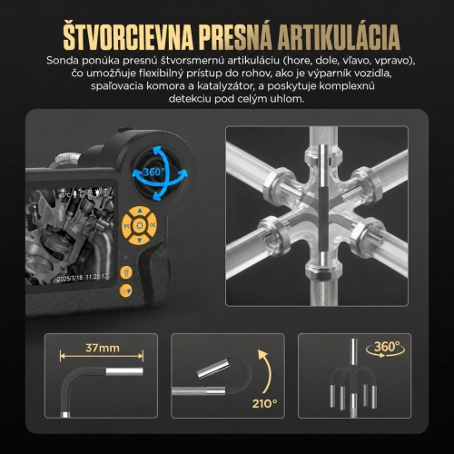 Inšpekčná kamera Diagnostický endoskop Autool SVB408 | HD obrazovka | 4-smerové ovládanie 360°