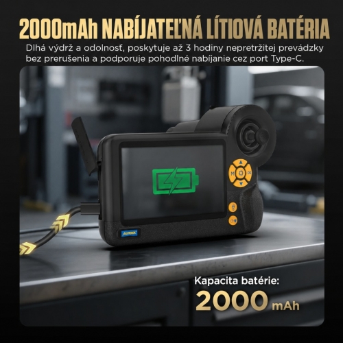 Inšpekčná kamera Diagnostický endoskop Autool SVB408 | HD obrazovka | 4-smerové ovládanie 360°