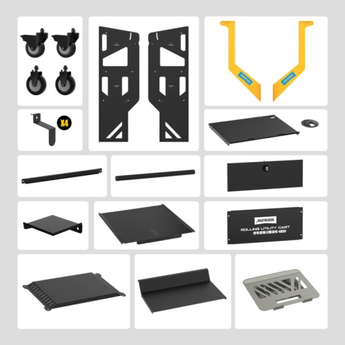 Prepravný vozík AUTOOL T23 Tier s kolieskami a rukoväťou