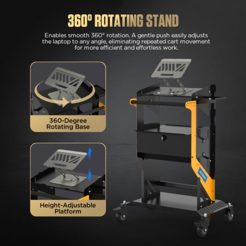 Prepravný vozík AUTOOL T23 Tier s kolieskami a rukoväťou