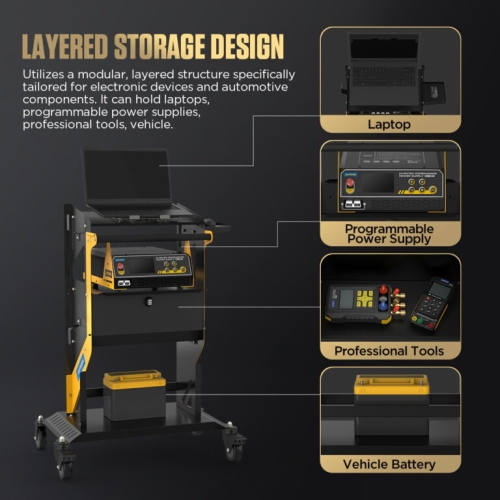 Prepravný vozík AUTOOL T23 Tier s kolieskami a rukoväťou