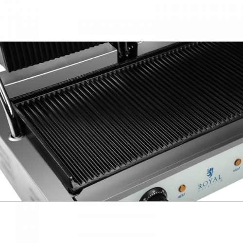 Grill kontaktowy - 2x1800 W - ryflowany