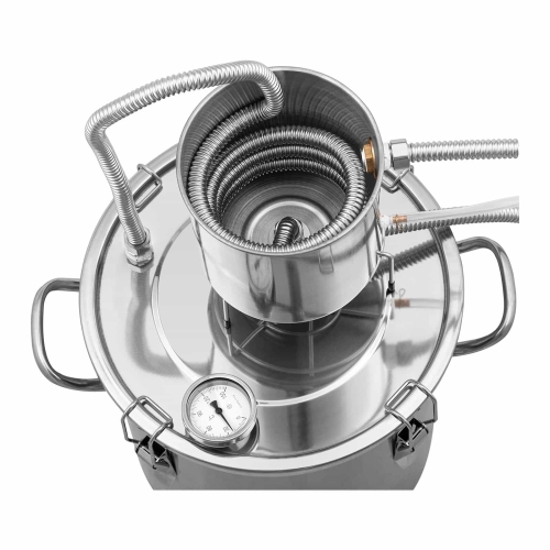 Destilátor - nerezová oceľ - 20 l - teplomer