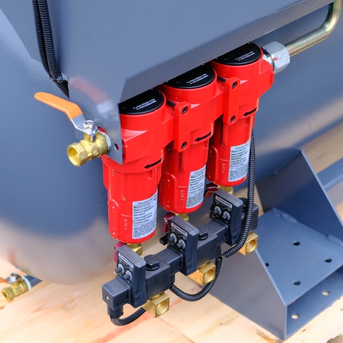 3-v-1 skrutkový kompresor 11 kW | 1500 l/min | 500 l nádrž a odvlhčovač