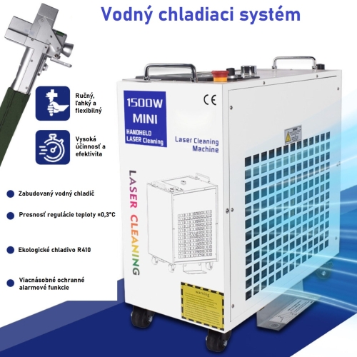 VLÁKNOVÝ LASEROVÝ ČISTIČ 1500W M2 + PRÍSLUŠENSTVO