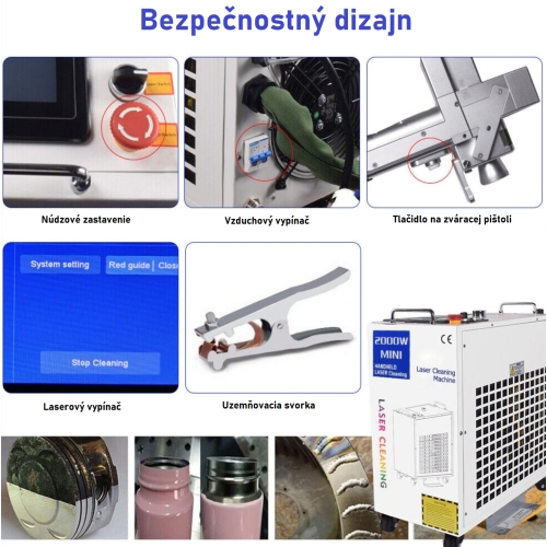 VLÁKNOVÝ LASEROVÝ ČISTIČ 1500W M2 + PRÍSLUŠENSTVO